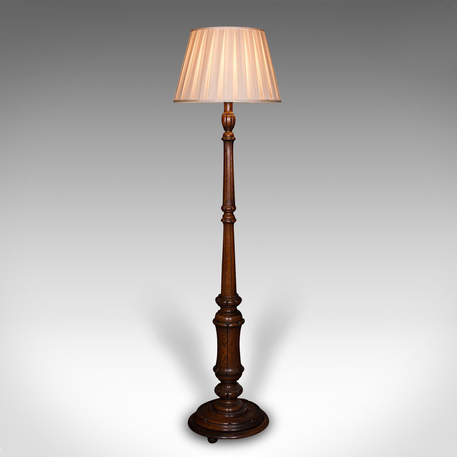 Antique Standard Lamp, Scottish, Oak, Reading Light, Library, Lounge, Victorian (1 of 12)