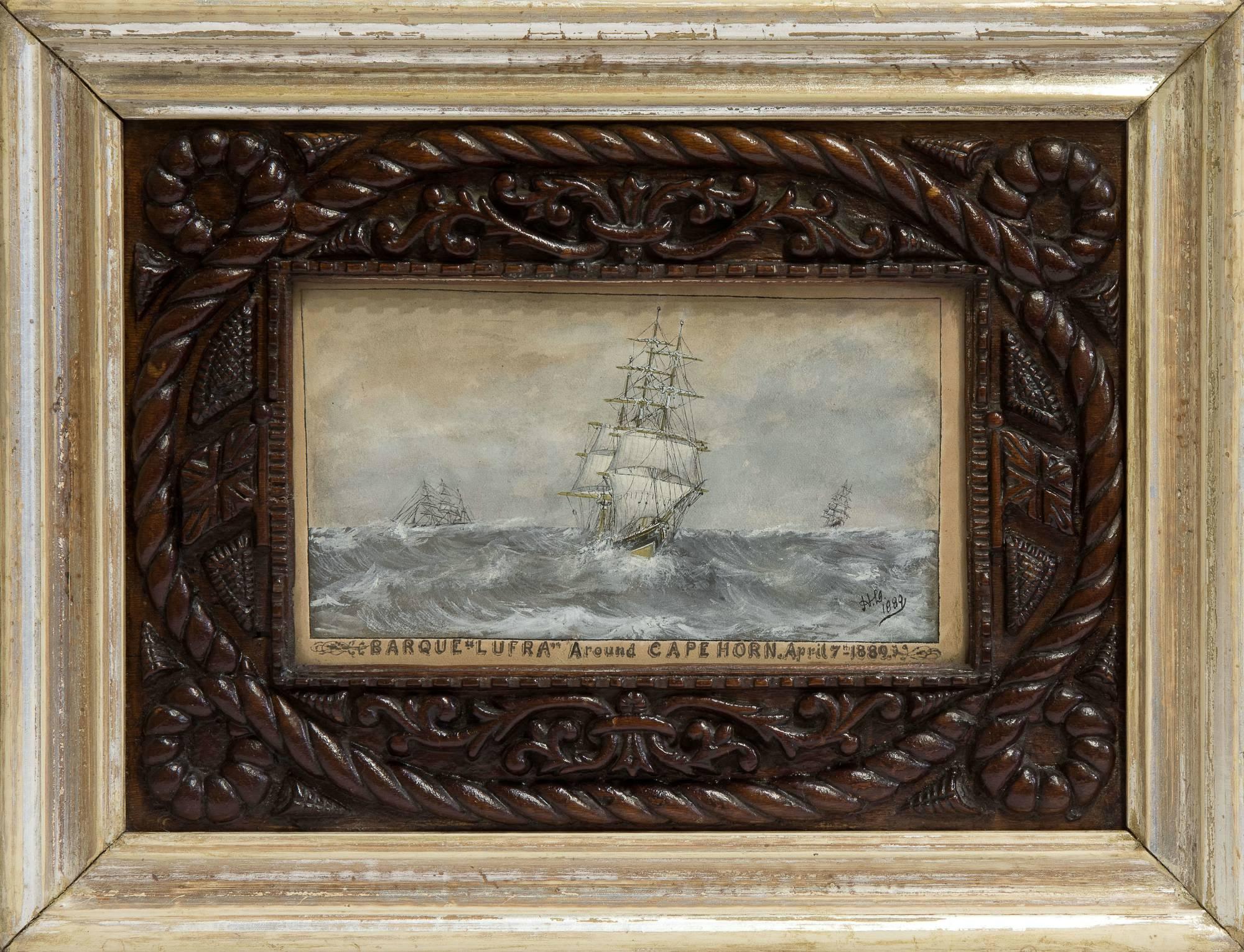 Pen & Wash Drawing of Barque Lufra 1889 (1 of 6) Pen & Wash Drawing of Barque Lufra 1889 (1 of 6)