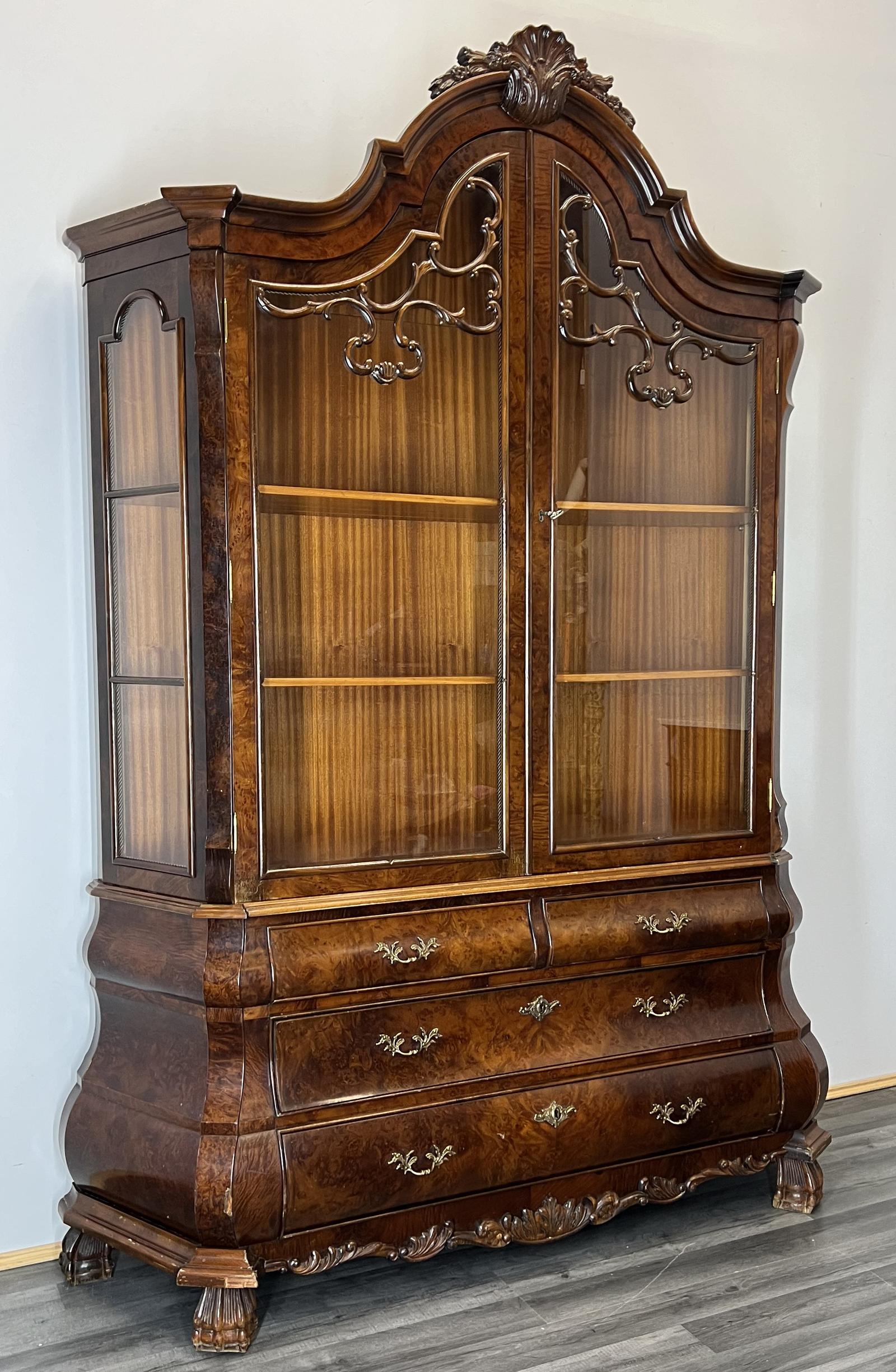 Vintage French Burr Bookcase / Cabinet (1 of 14)