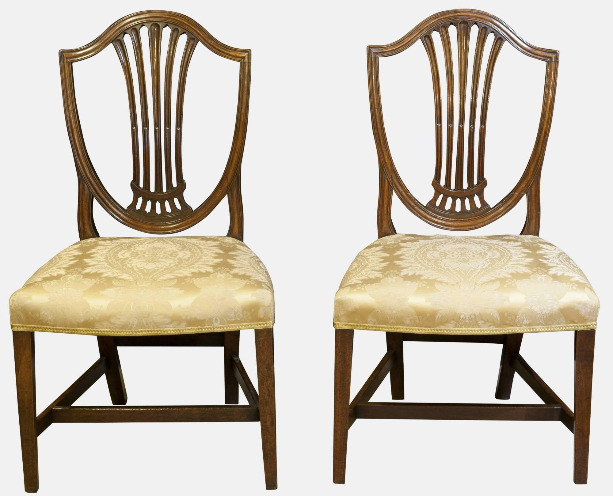 Pair of Mahogany Shield Back Chairs (1 of 1) Pair of Mahogany Shield Back Chairs (1 of 1)