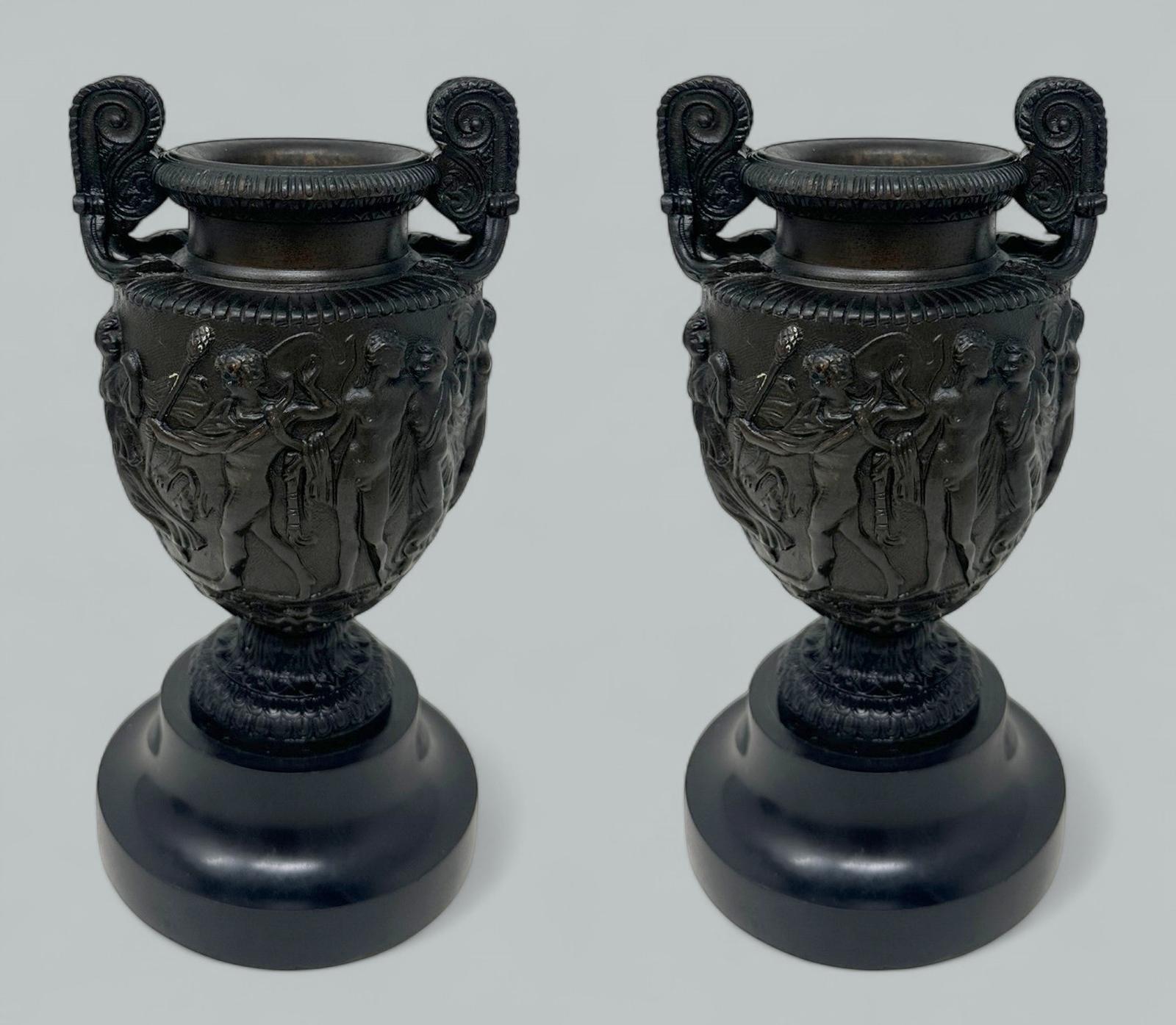 Antique Pair French Roman Bronze Townley Urns Vases Black Marble Grand Tour 19ct (1 of 10) Antique Pair French Roman Bronze Townley Urns Vases Black Marble Grand Tour 19ct (1 of 10)