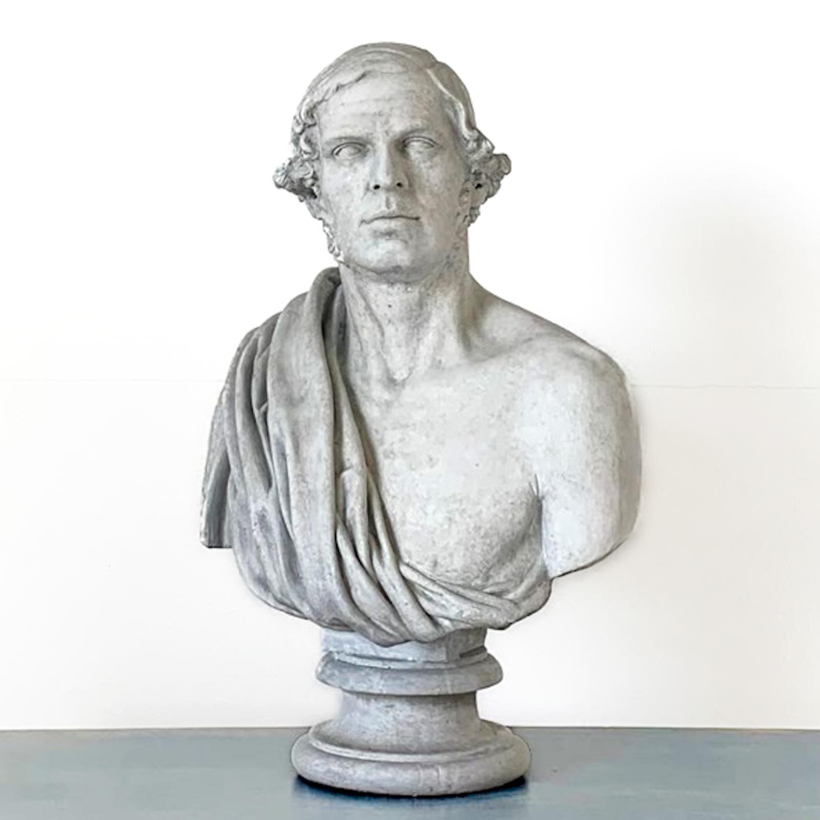 Substantially Sized Early 19th Century Plaster Library Bust (1 of 4)