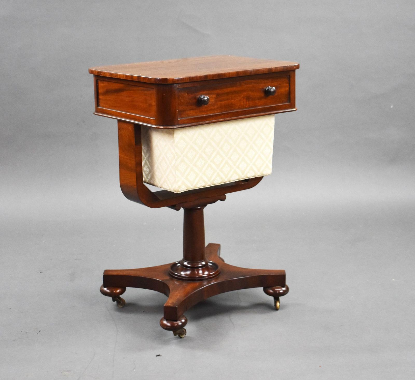 William IV Mahogany Work Table (1 of 7)