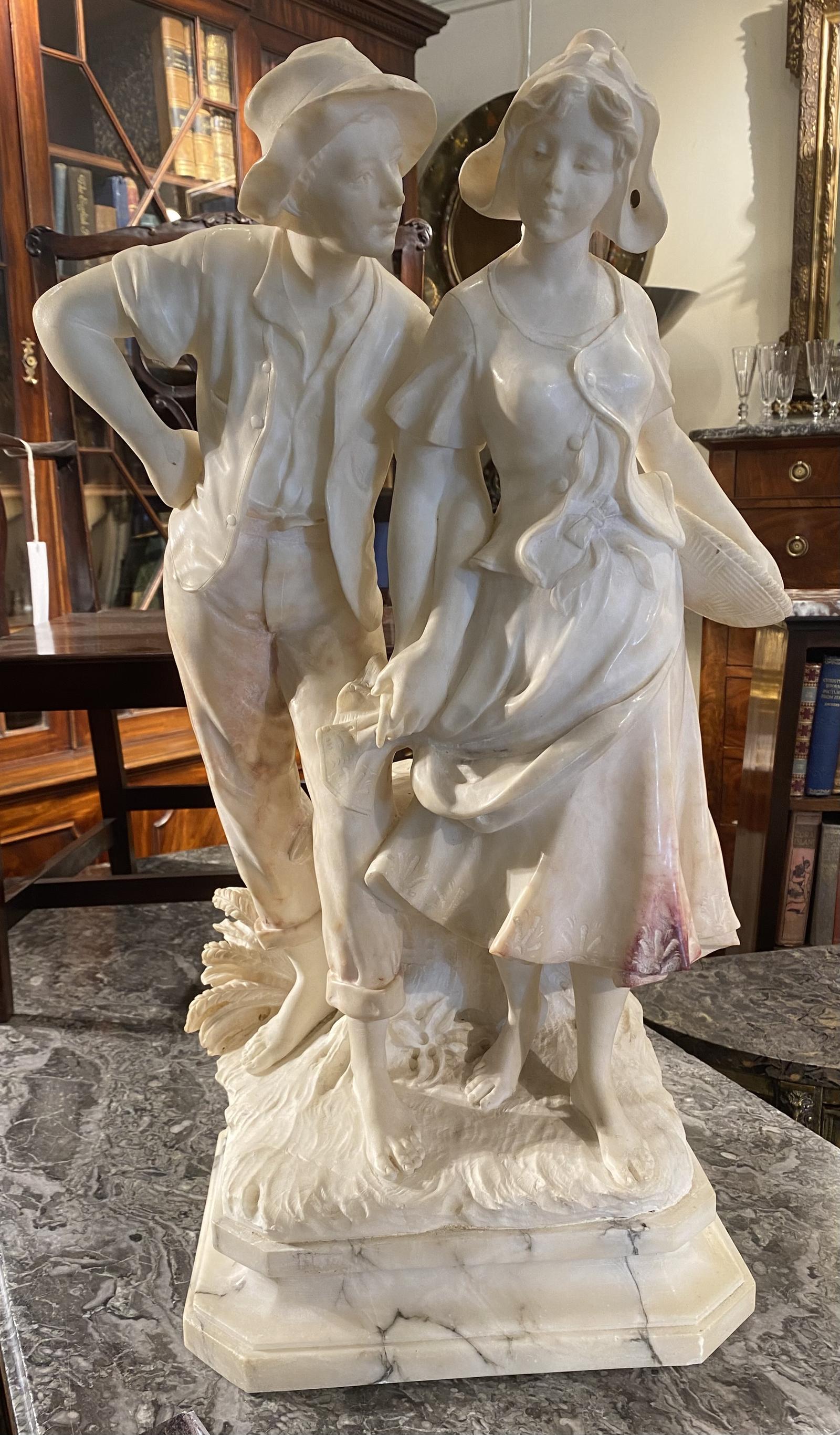 Large Marble and Alabaster Sculpture (1 of 4)