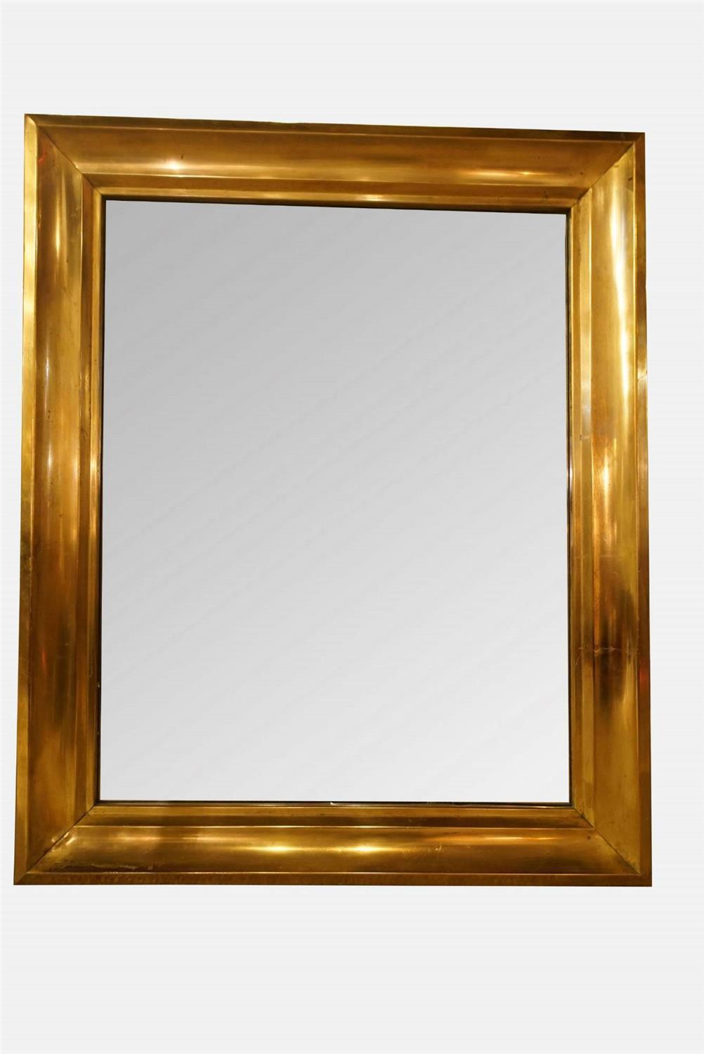 French Brass Bistro Mirror c.1860 (1 of 1) French Brass Bistro Mirror c.1860 (1 of 1)