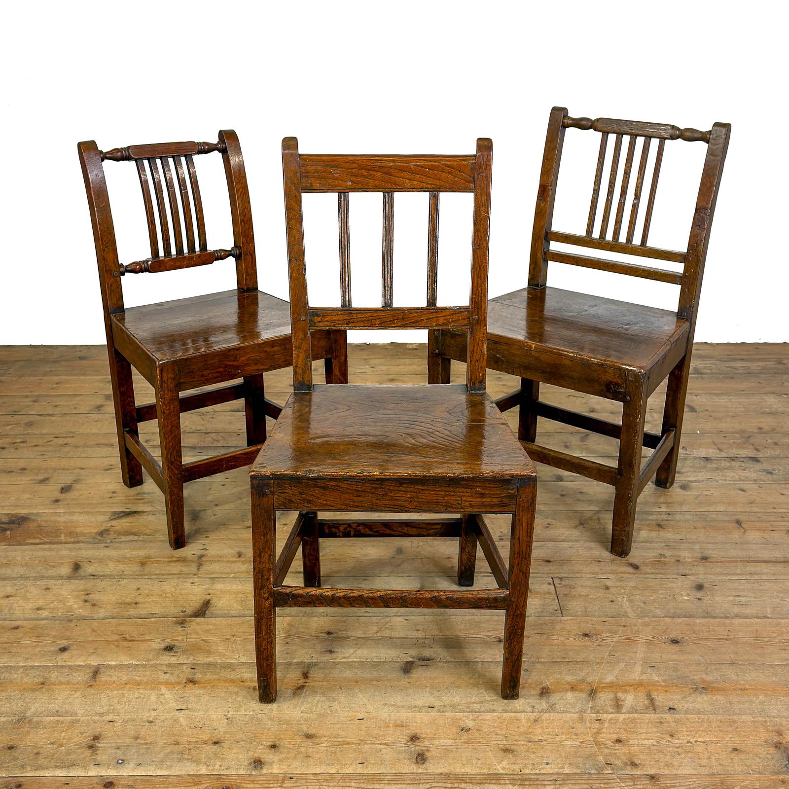 Antique Set of Three Harlequin Farmhouse Chairs (1 of 15) Antique Set of Three Harlequin Farmhouse Chairs (1 of 15)