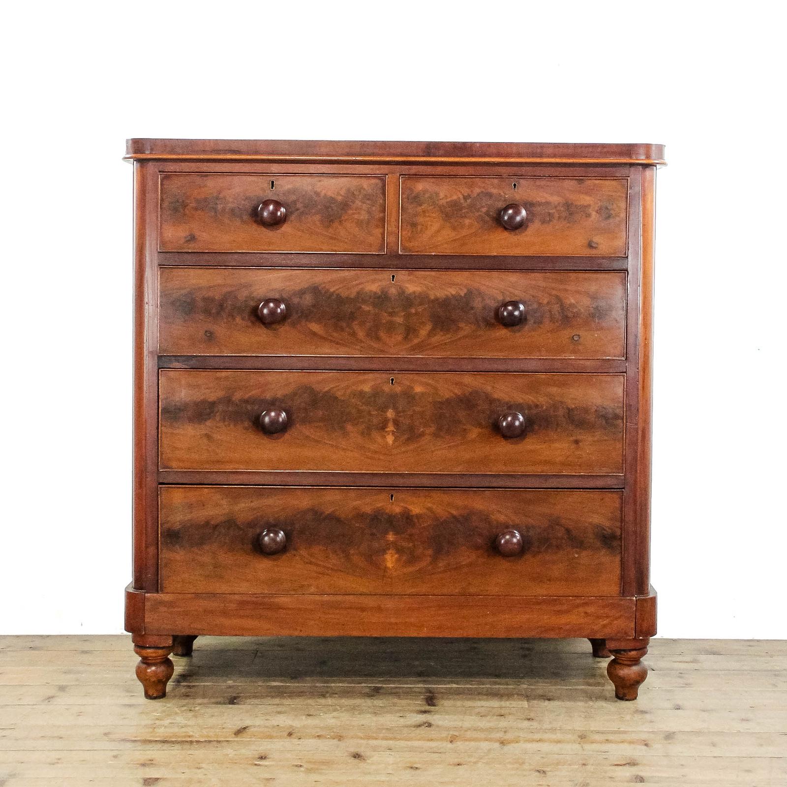 Antique Victorian Mahogany Chest of Drawers (1 of 11)