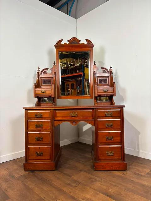 Edwardian Mahogany Twin Pedestal Dressing Table (1 of 13) Edwardian Mahogany Twin Pedestal Dressing Table (1 of 13)