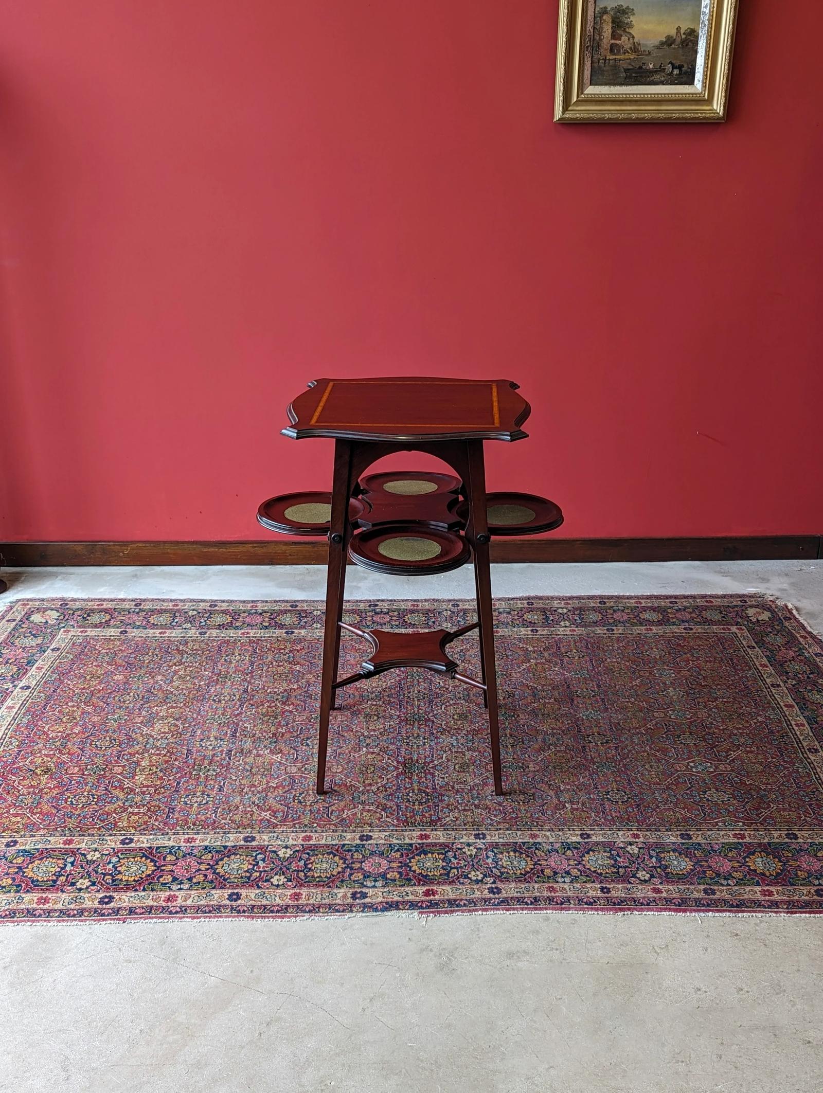 Antique Art Nouveau Edwardian Mahogany Occasional Table with Cake Stand / Plant Stand (1 of 10) Antique Art Nouveau Edwardian Mahogany Occasional Table with Cake Stand / Plant Stand (1 of 10)