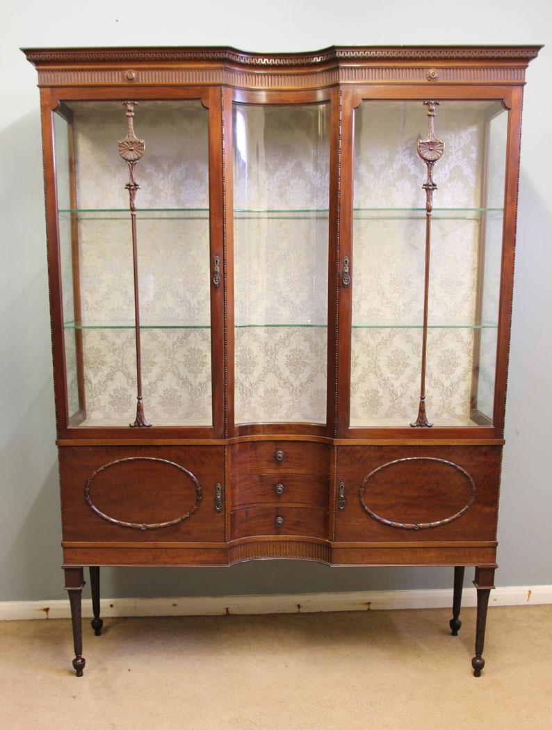 Antique Edwardian Mahogany Display Cabinet (1 of 14)