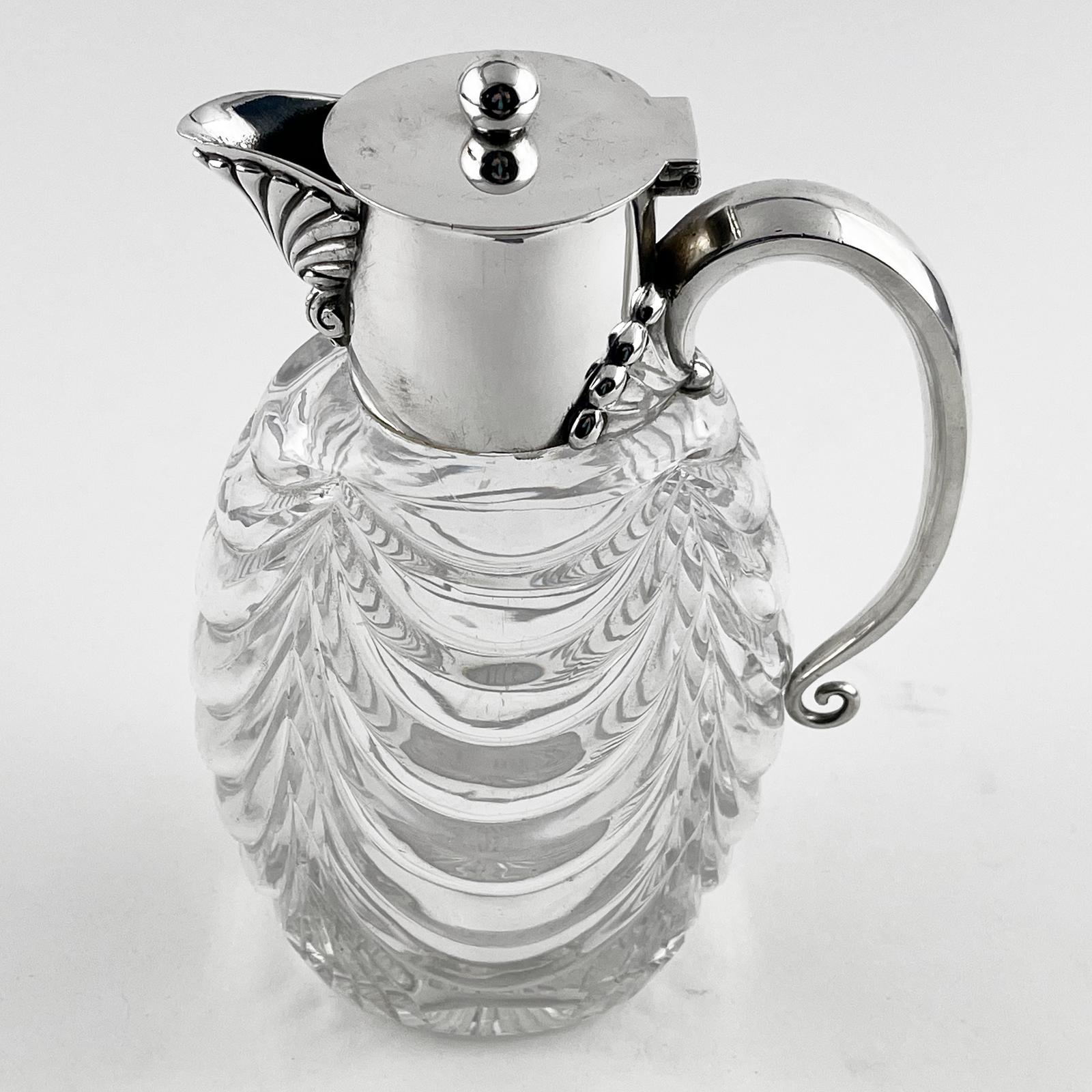 Late Victorian Silver Plated Oval Body Claret Jug (1 of 7)