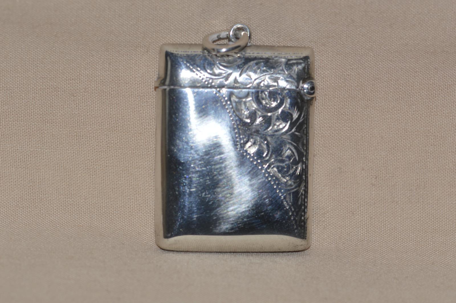 1901 Edwardian Silver Vesta Case by Birmingham Silversmith John Rose (1 of 5)