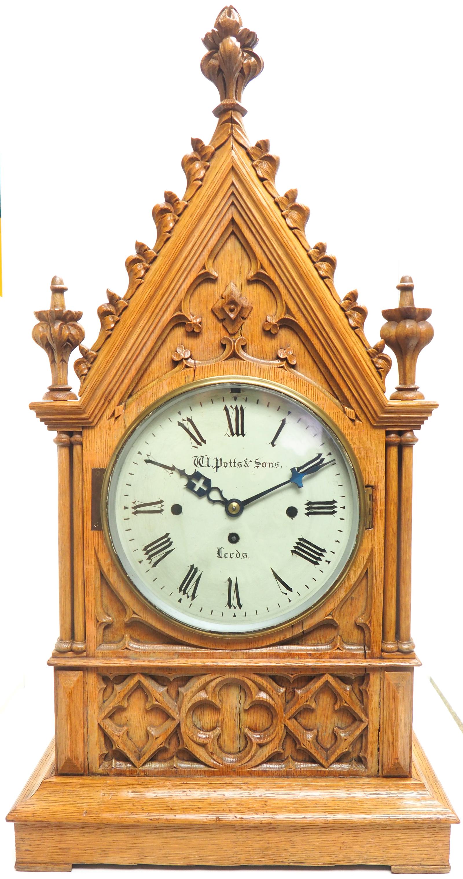 Antique English Fusee Bracket Clock by W Potts & Son Leeds 8 Day Fusee Timepiece Mantel Clock (1 of 14) Antique English Fusee Bracket Clock by W Potts & Son Leeds 8 Day Fusee Timepiece Mantel Clock (1 of 14)