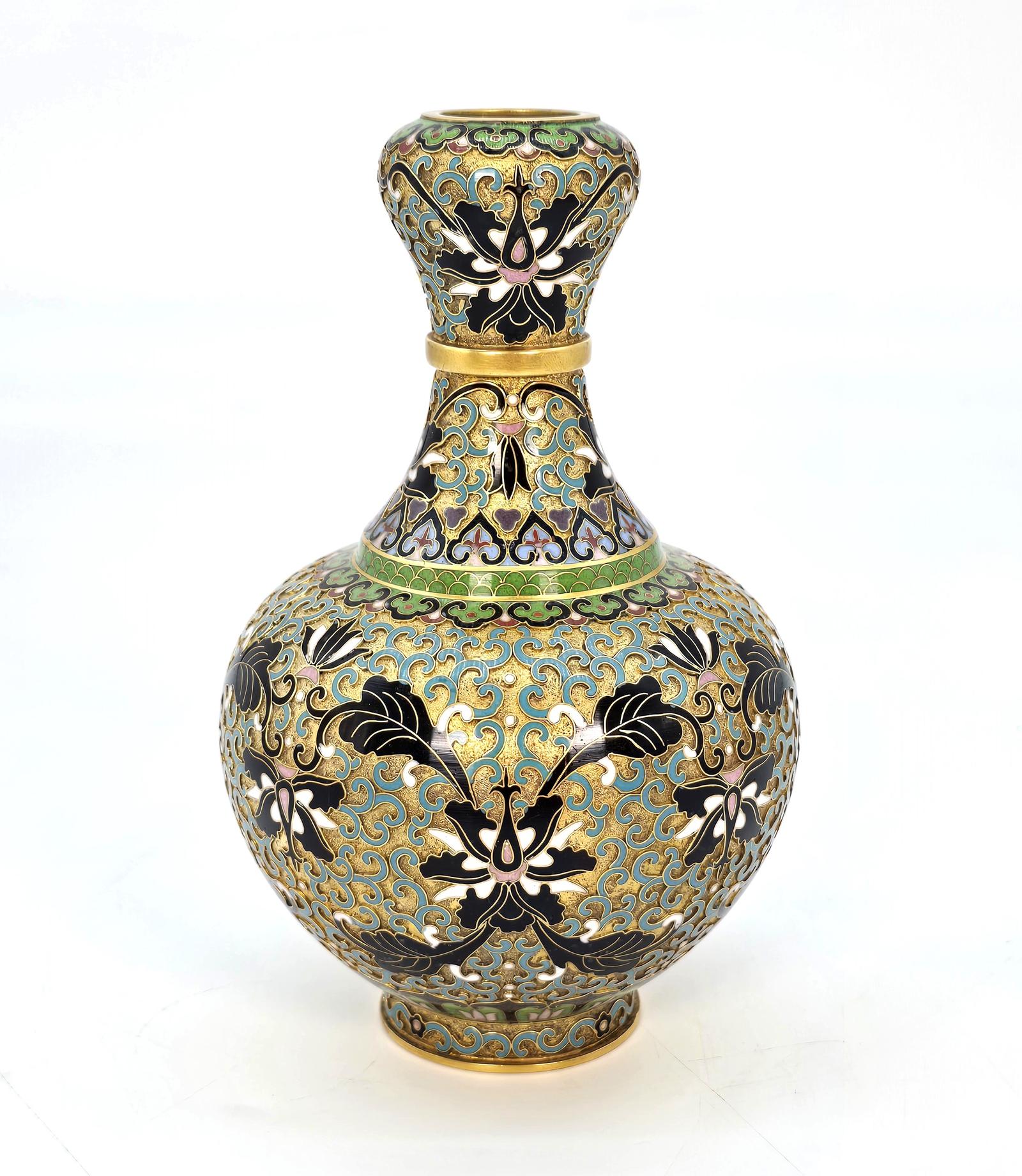 Fine Chinese Gilt Metal & Cloisonné Vase (1 of 14)