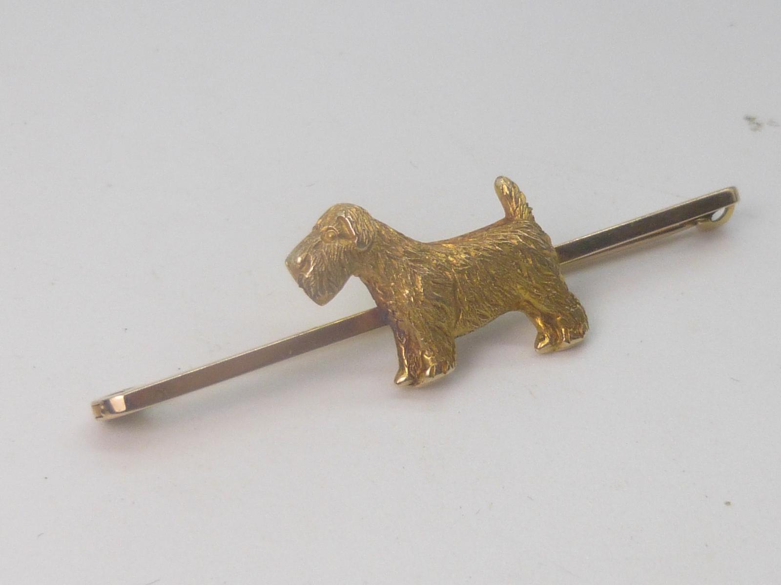 Gold Terrier Brooch (1 of 5)