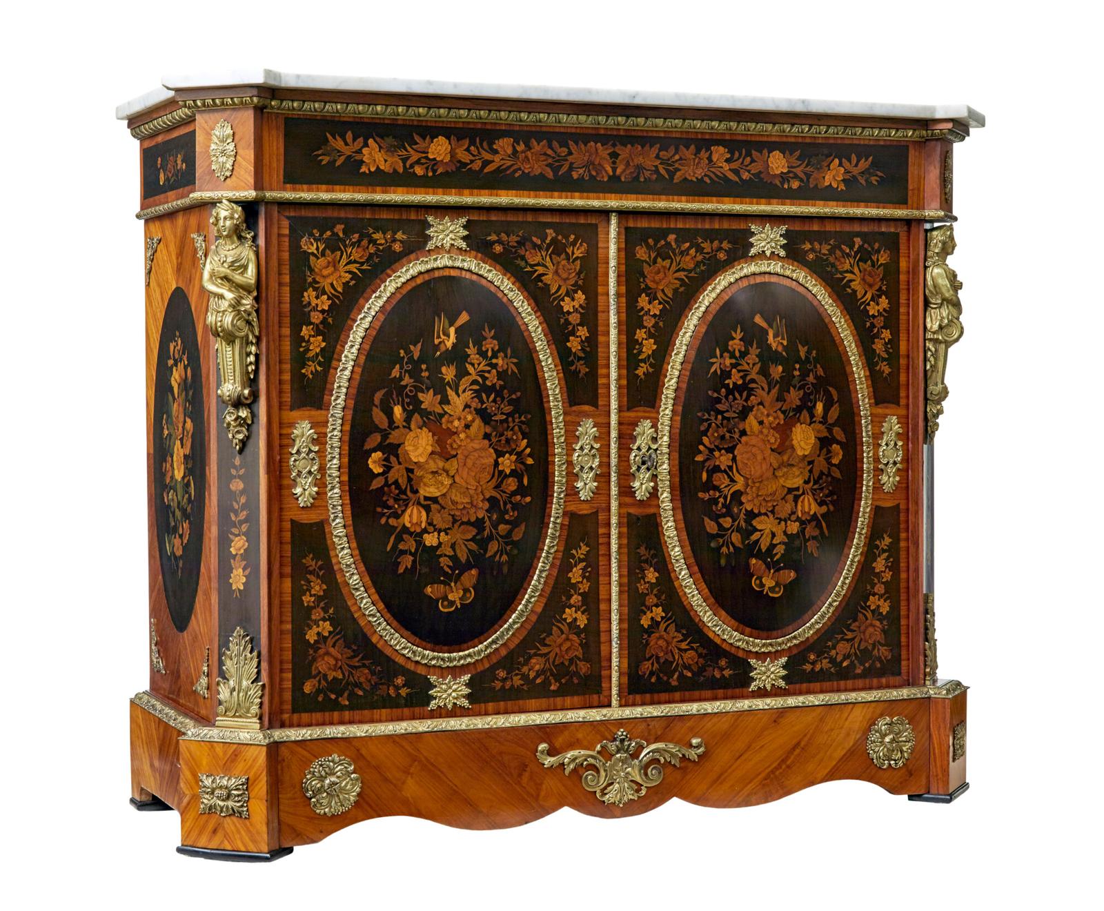 19th Century Louis Xvi Style Ormolu-mounted Marquetry Meuble D'appui (1 of 15)