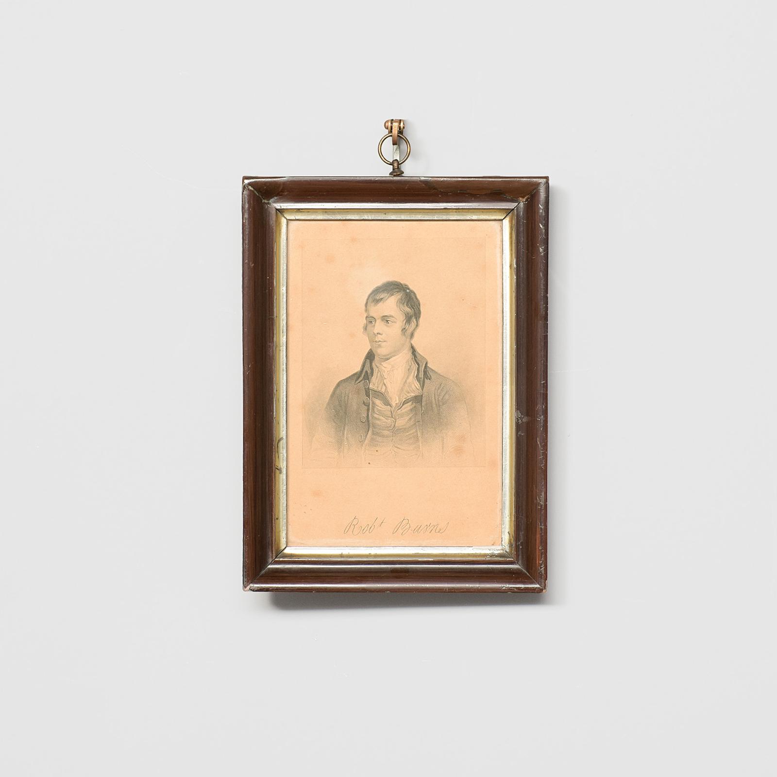 Framed Etching with Picture & Signature of Robert Burns (1 of 4) Framed Etching with Picture & Signature of Robert Burns (1 of 4)