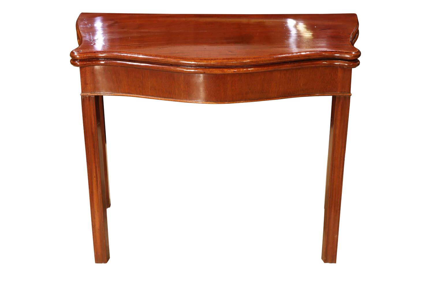 George III Serpentine Shaped Card Table (1 of 5)