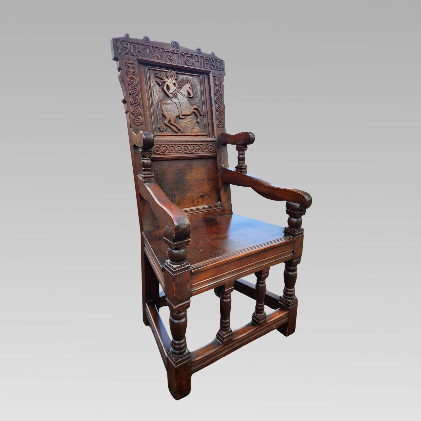 Hall Chair Stunning Unique Antique Carved Oak Castle Wainscot Style Hall Armchair (1 of 6) Hall Chair Stunning Unique Antique Carved Oak Castle Wainscot Style Hall Armchair (1 of 6)