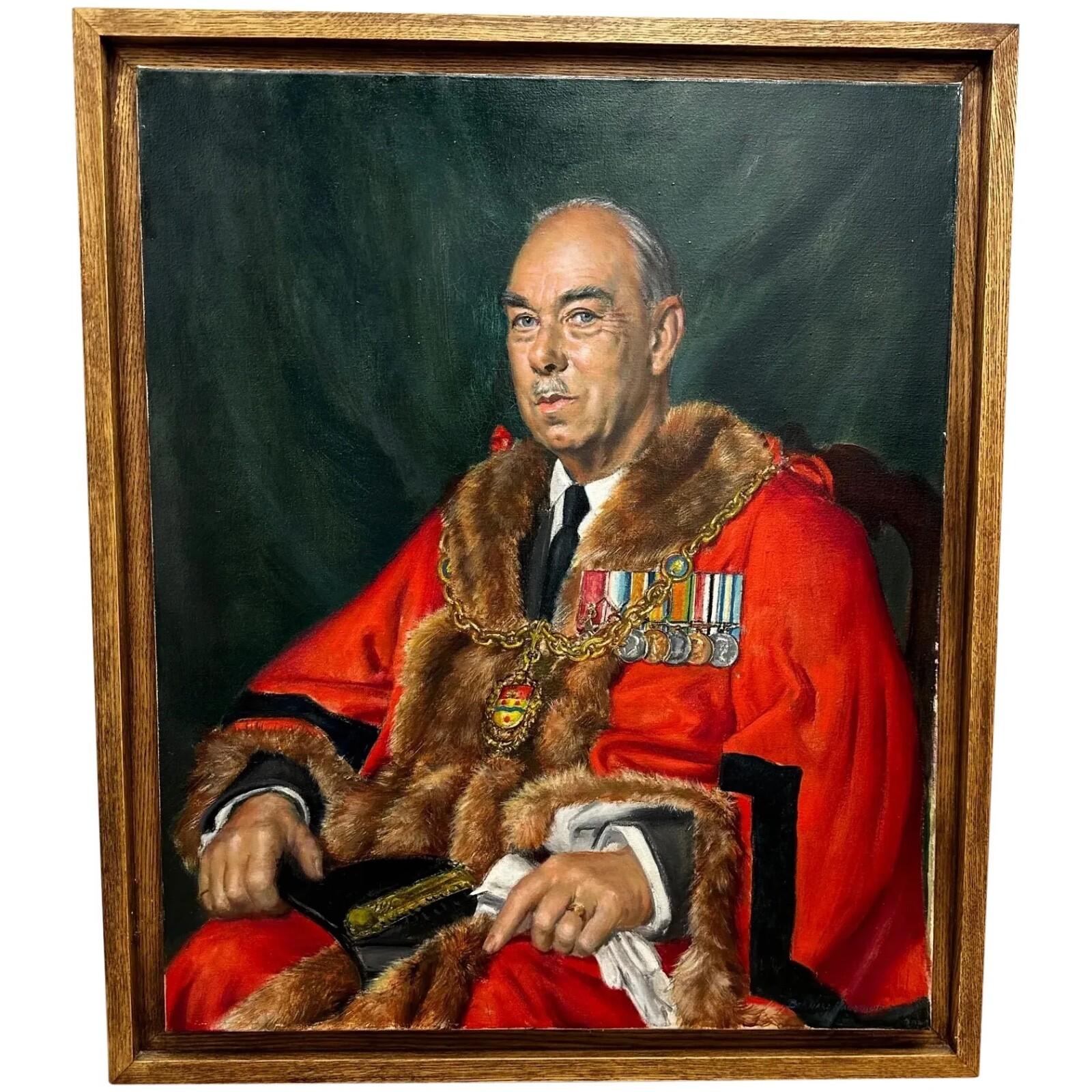 Bernard Hailstone 1957 British Civic Portrait - Frederick Leslie Wallis OBE, Mayor of Maidstone (1 of 24) Bernard Hailstone 1957 British Civic Portrait - Frederick Leslie Wallis OBE, Mayor of Maidstone (1 of 24)