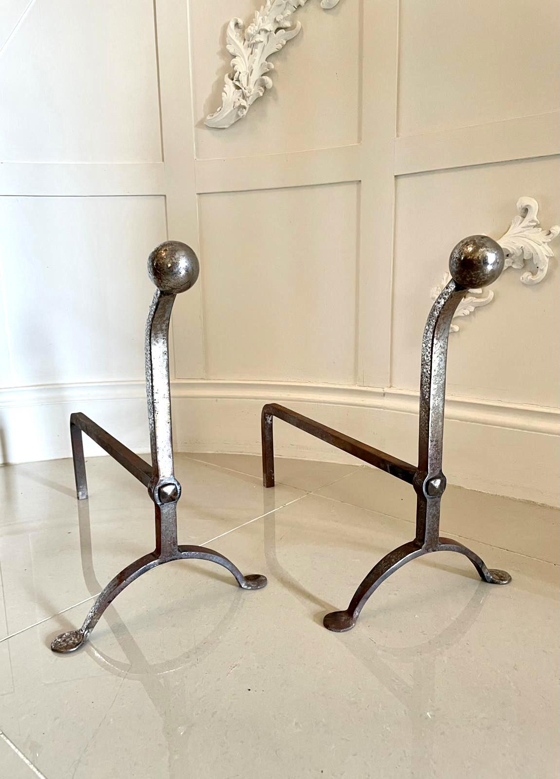 Pair of Antique George III Firedogs (1 of 5) Pair of Antique George III Firedogs (1 of 5)