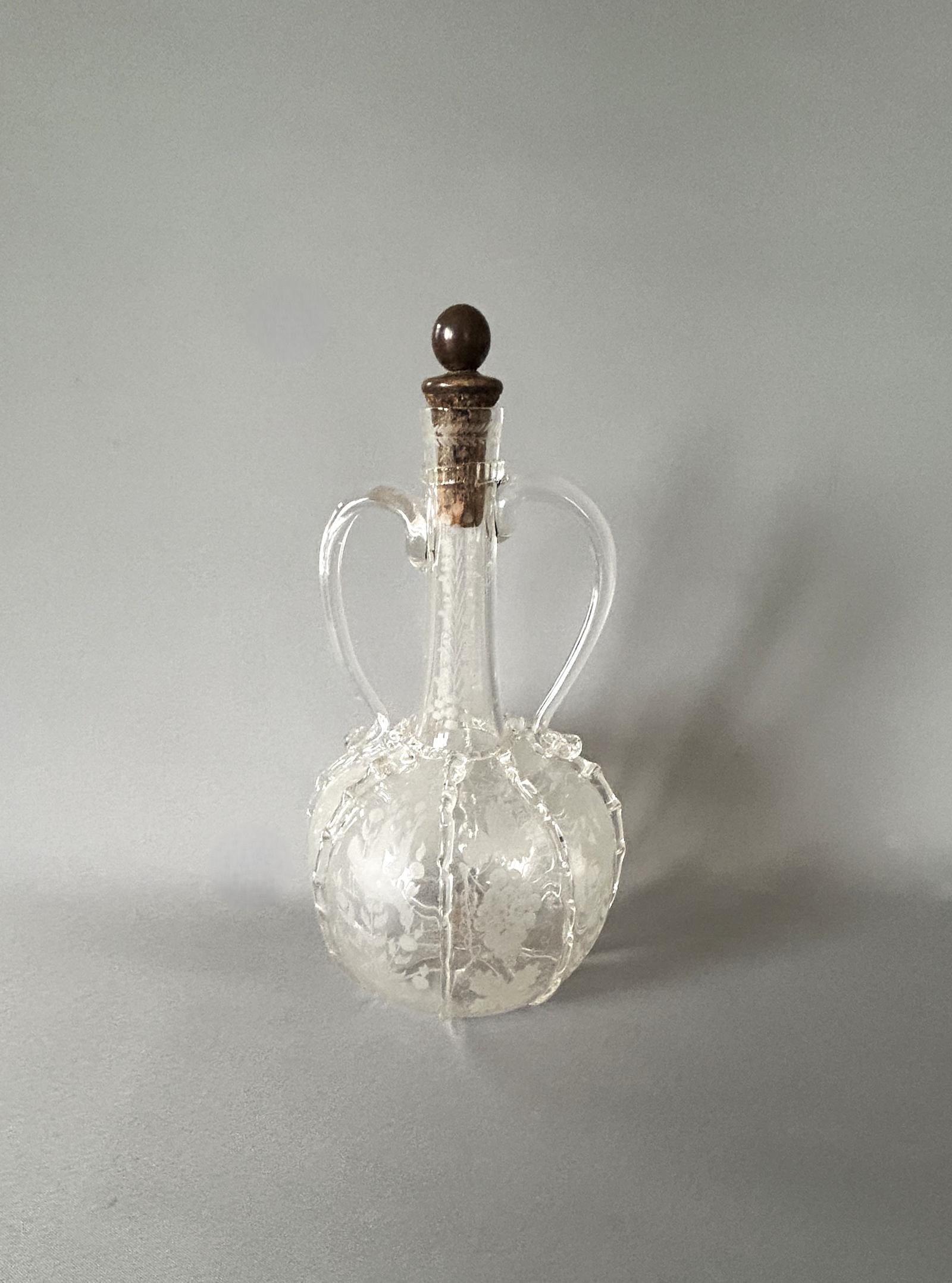 Bohemian 19th Century Etched Glass Decanter (1 of 5)