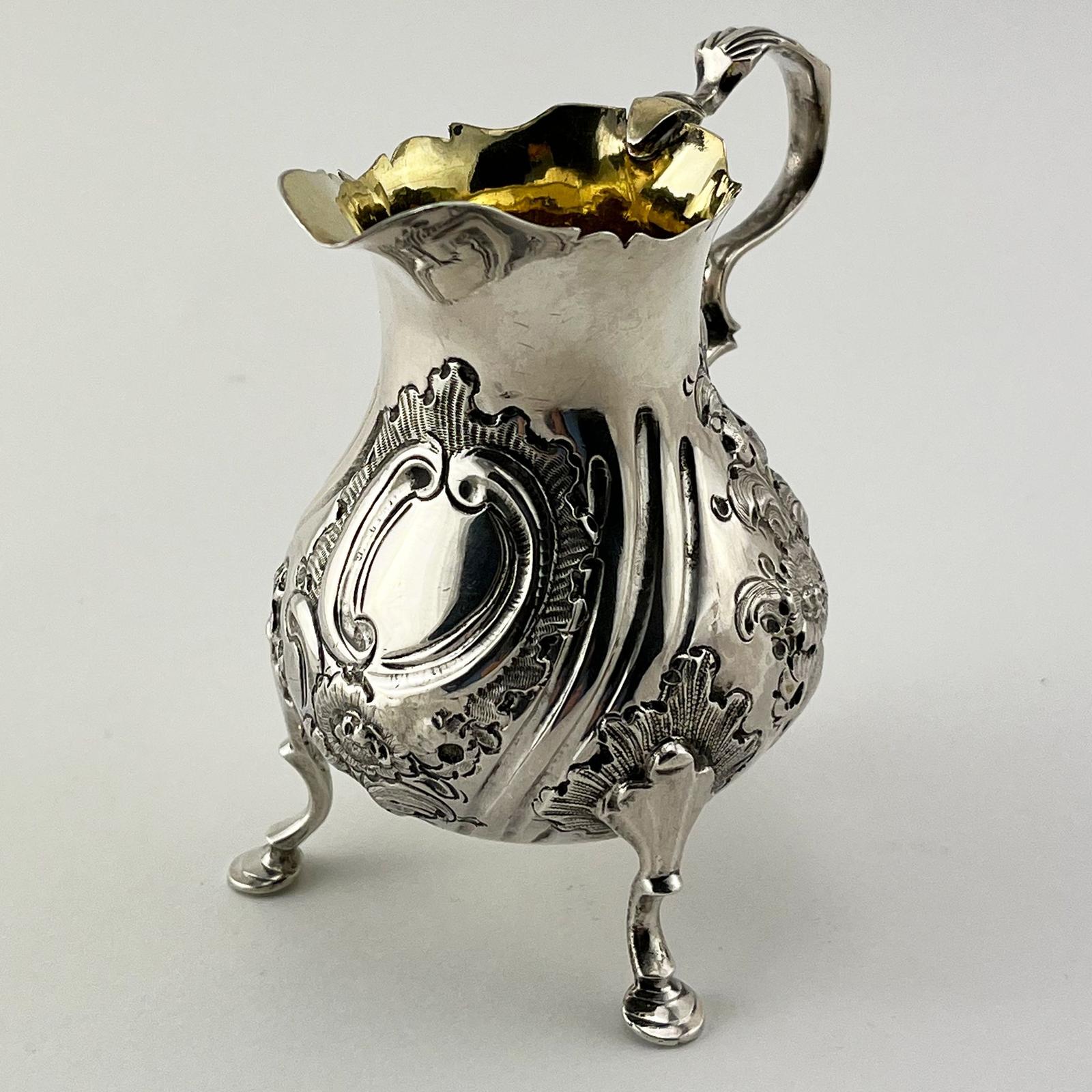 George III Sterling Silver Cream Jug with Double Scroll Handle (1 of 6)