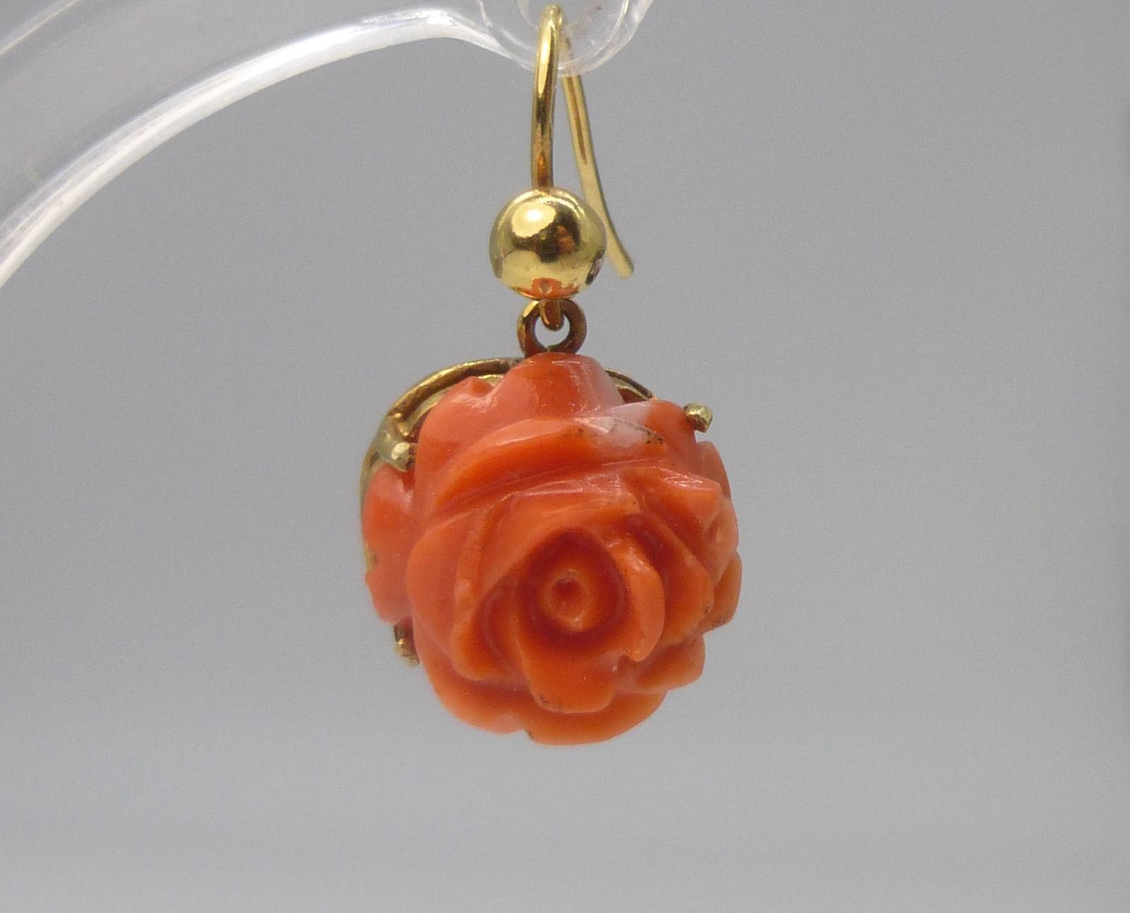 Coral & Gold Earrings (1 of 5)