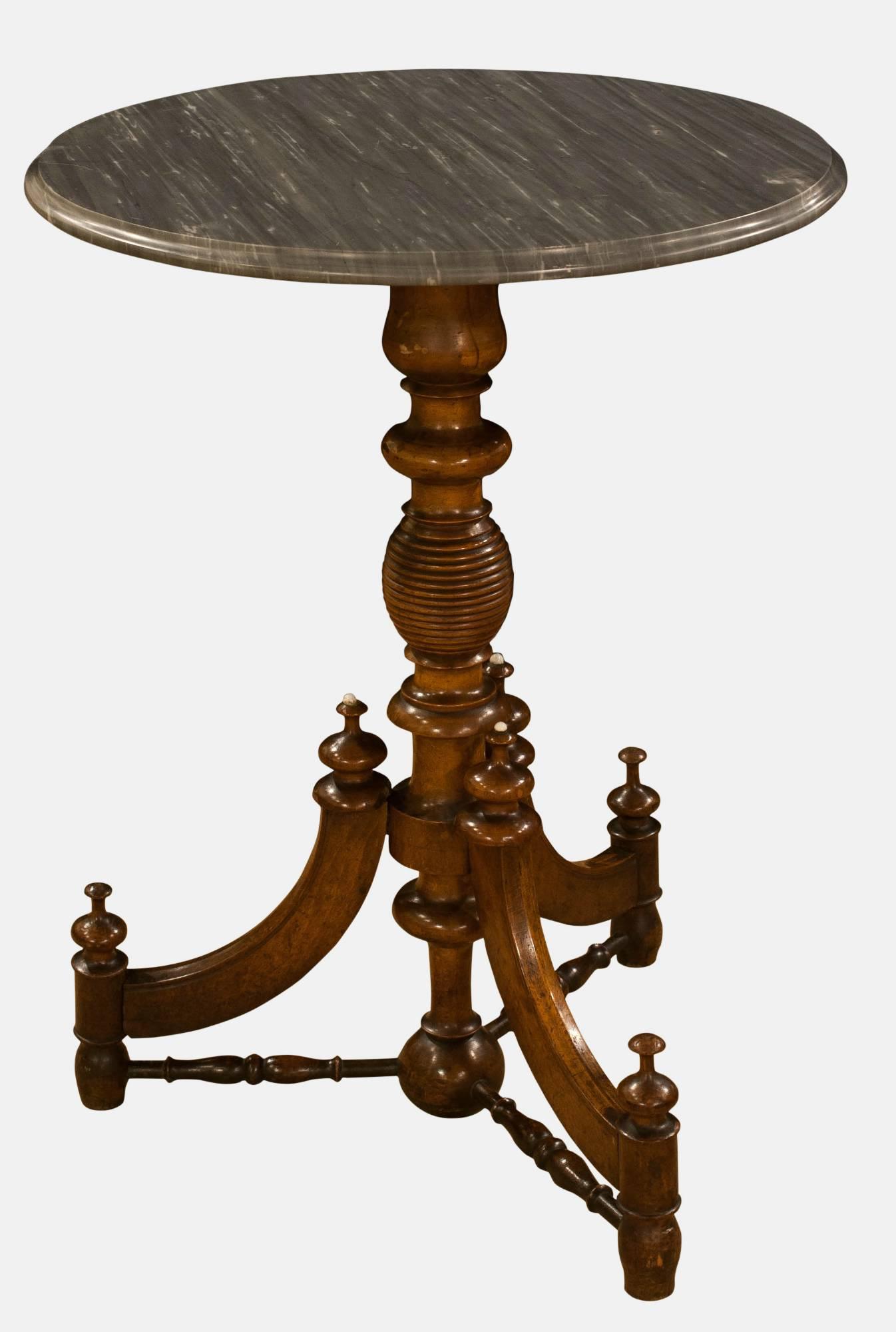 Walnut Occasional Table with Marble Top (1 of 1) Walnut Occasional Table with Marble Top (1 of 1)