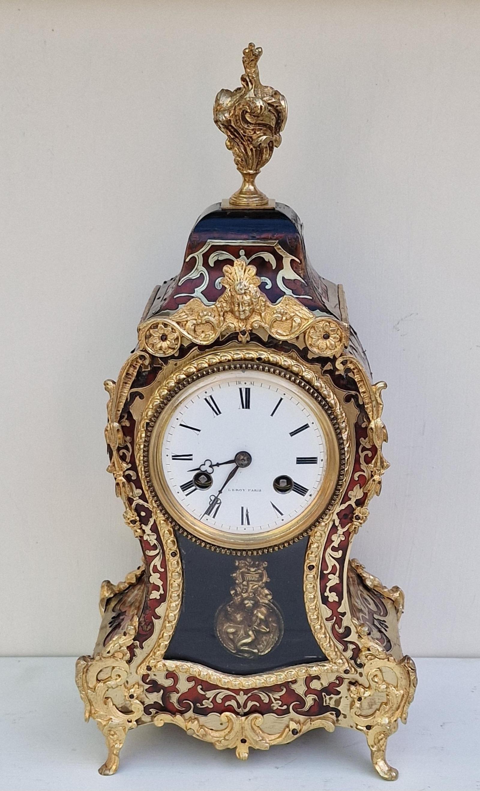 A Leroy, Paris Boulle Mantel Clock (1 of 6) A Leroy, Paris Boulle Mantel Clock (1 of 6)