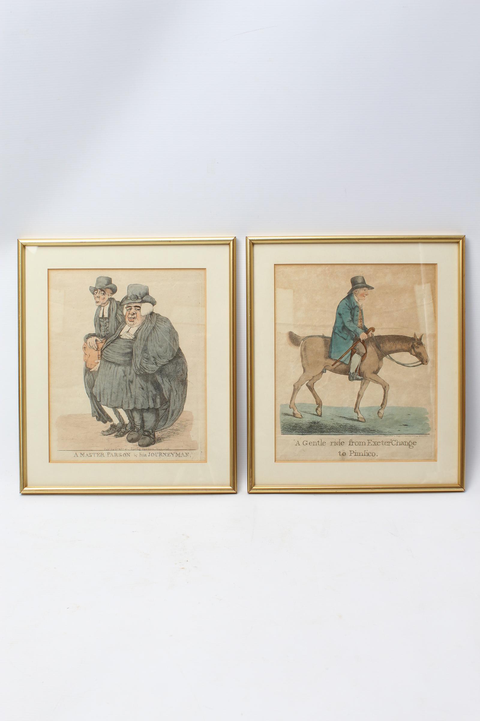 Pair Georgian Etchings by Robert Dighton (1 of 13) Pair Georgian Etchings by Robert Dighton (1 of 13)