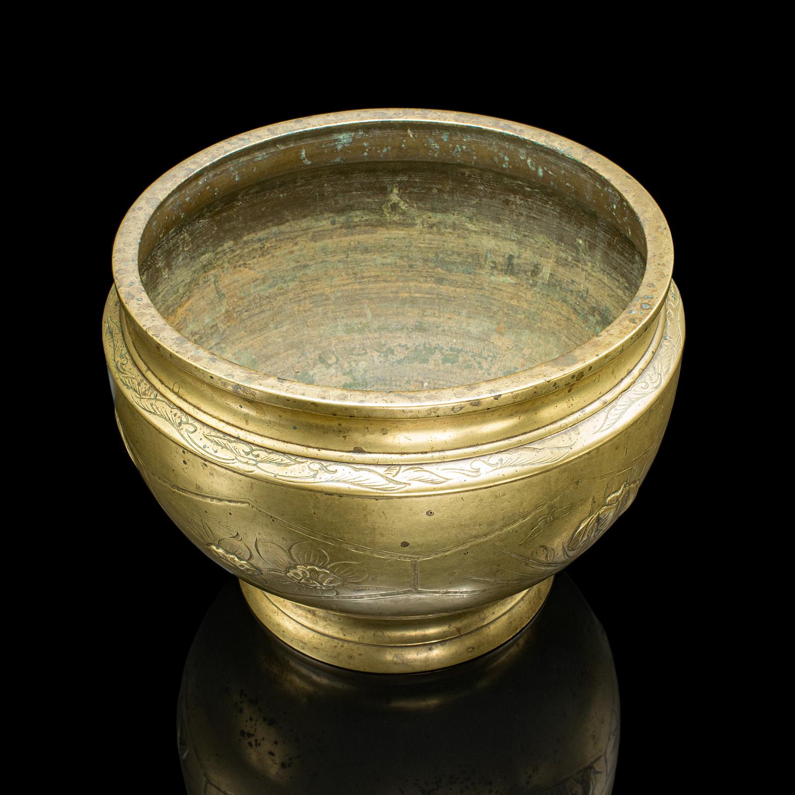 Antique Decorative Jardiniere, Japanese, Brass, Planter Pot - Victorian c.1870 (1 of 9)