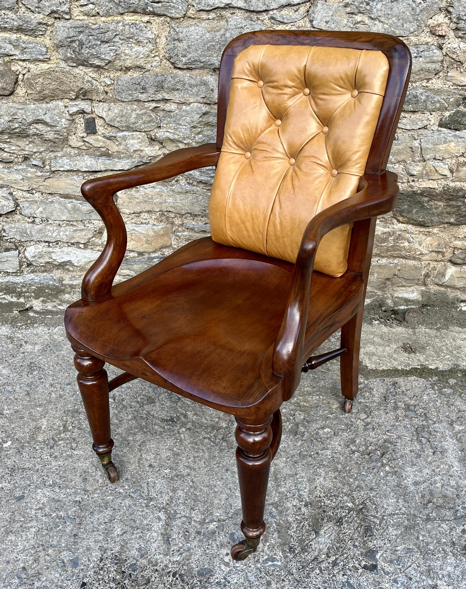 Victorian Mahogany Desk Chair (1 of 18)