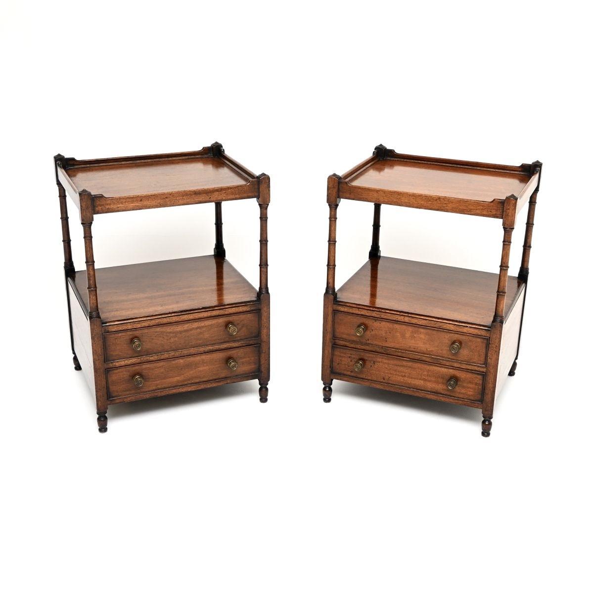 Pair of Georgian Style Mahogany Side Tables (1 of 10) Pair of Georgian Style Mahogany Side Tables (1 of 10)