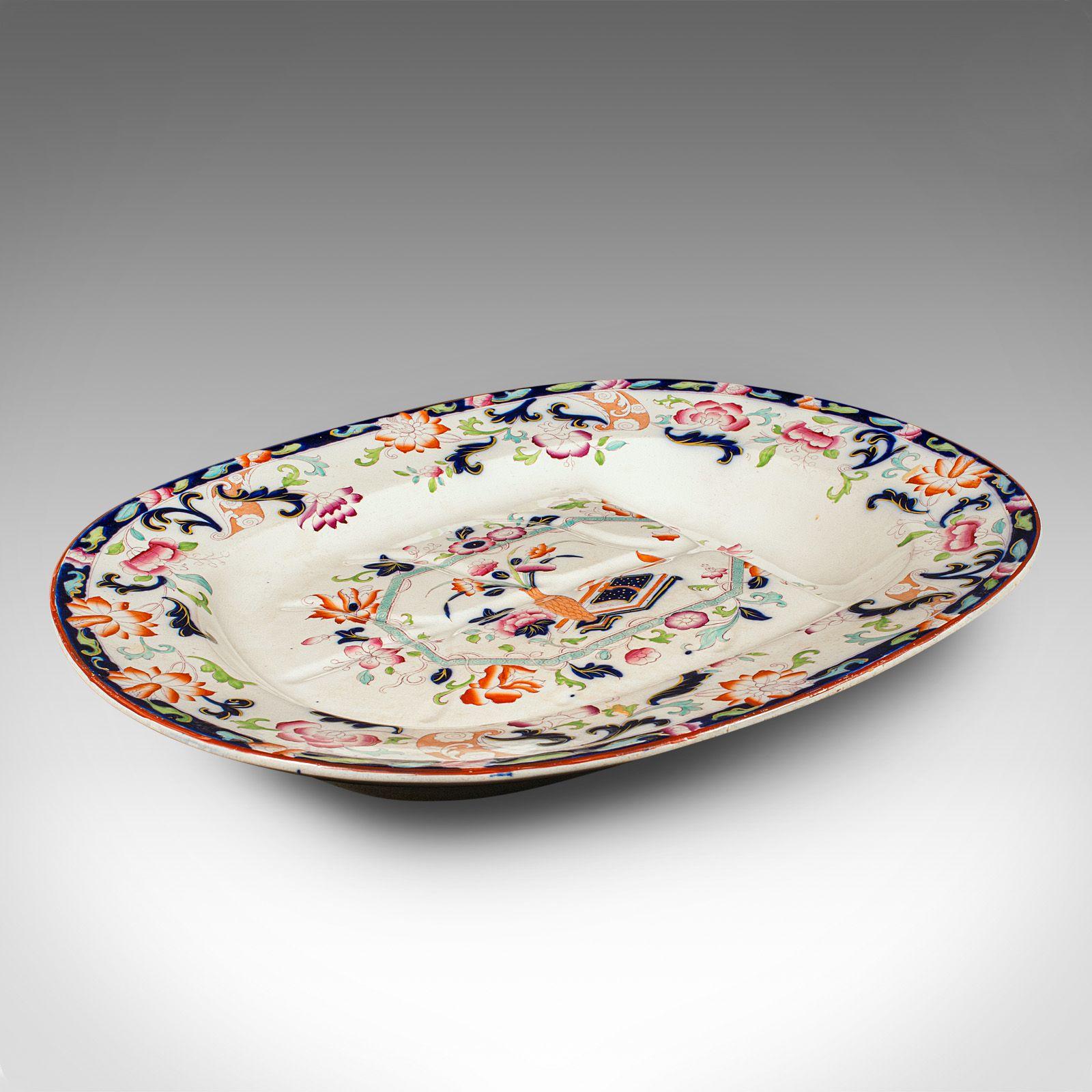 Large Antique Turkey Platter, English, Ceramic, Meat Serving Dish - Victorian c.1900 (1 of 8)