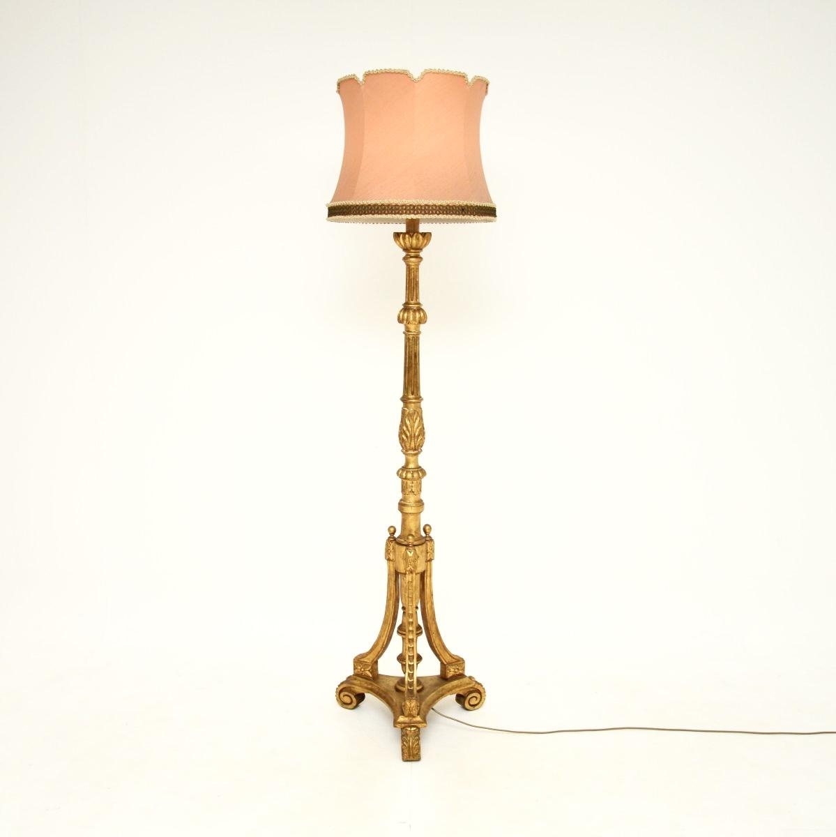 Antique Victorian Giltwood Floor Lamp (1 of 8)