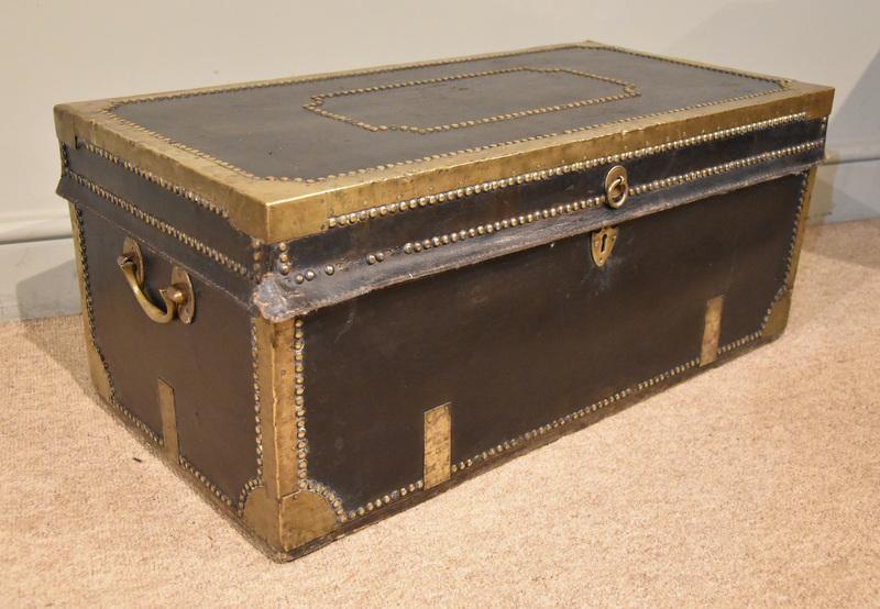 19th Century Coaching Trunk Leather & Camphorwood (1 of 6) 19th Century Coaching Trunk Leather & Camphorwood (1 of 6)