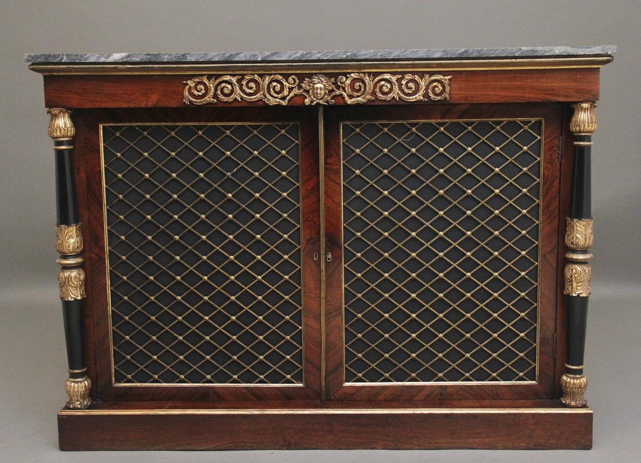 Early 19th Century Rosewood, Gilt and Marble Top Cabinet (1 of 15) Early 19th Century Rosewood, Gilt and Marble Top Cabinet (1 of 15)