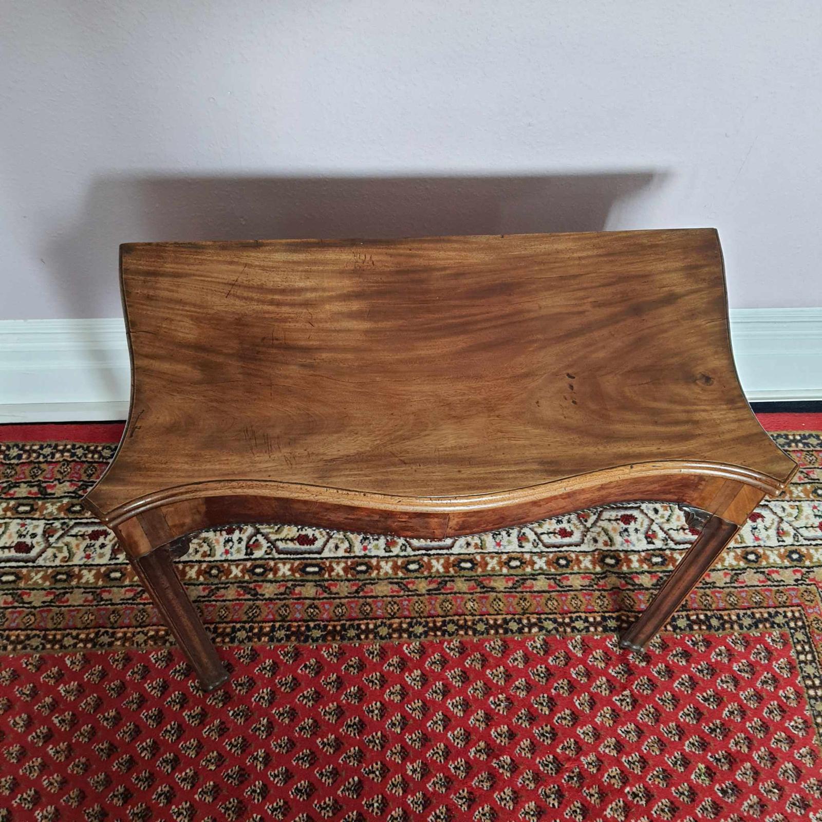 Georgian Serpentine Card Table (1 of 10)