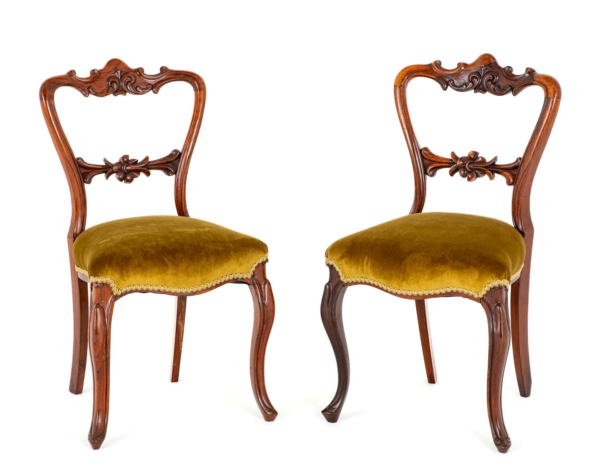 Pretty Pair of Rosewood Side Chairs (1 of 8)