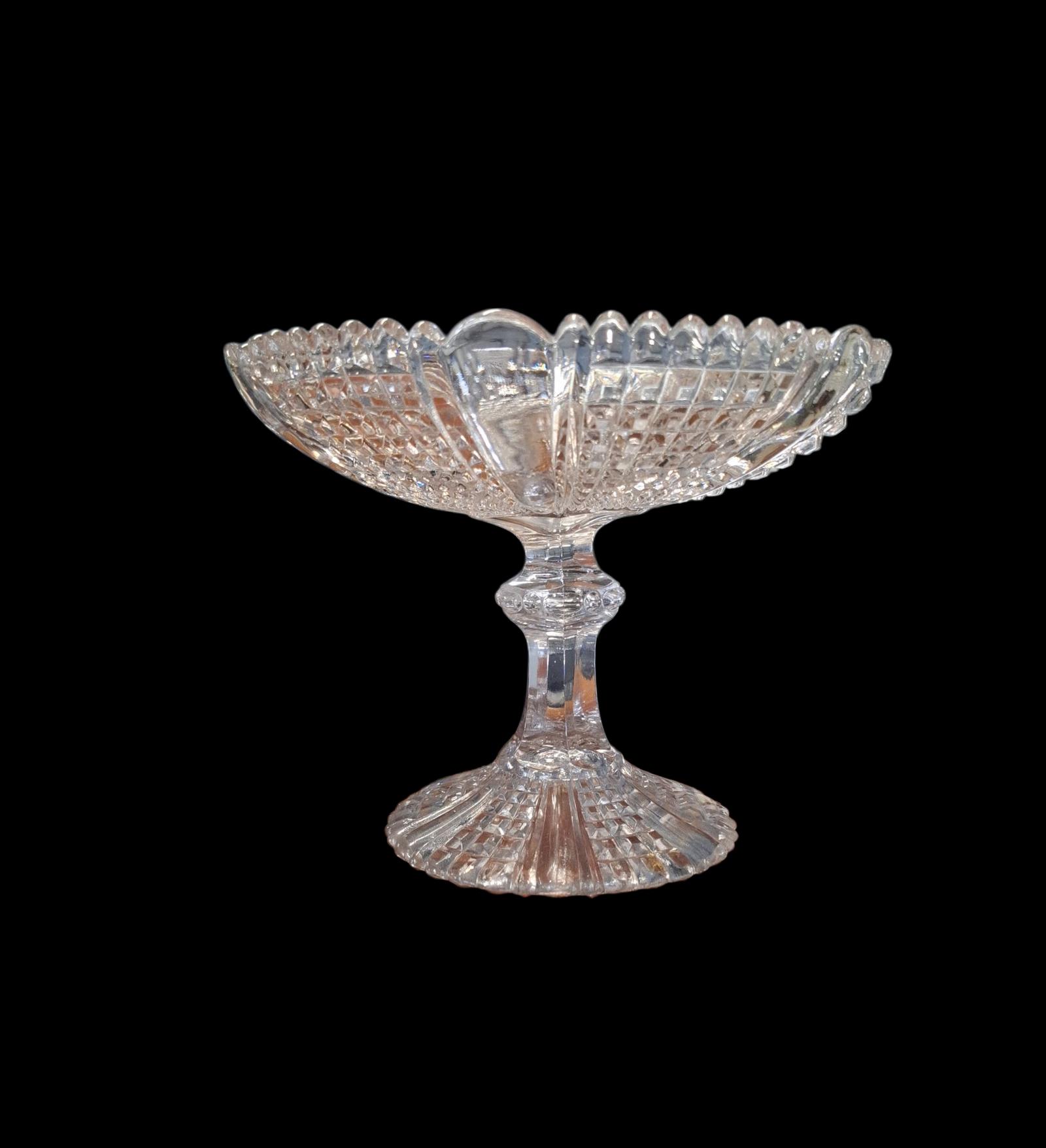 Pressed Glass Footed Fruit Bowl (1 of 2)