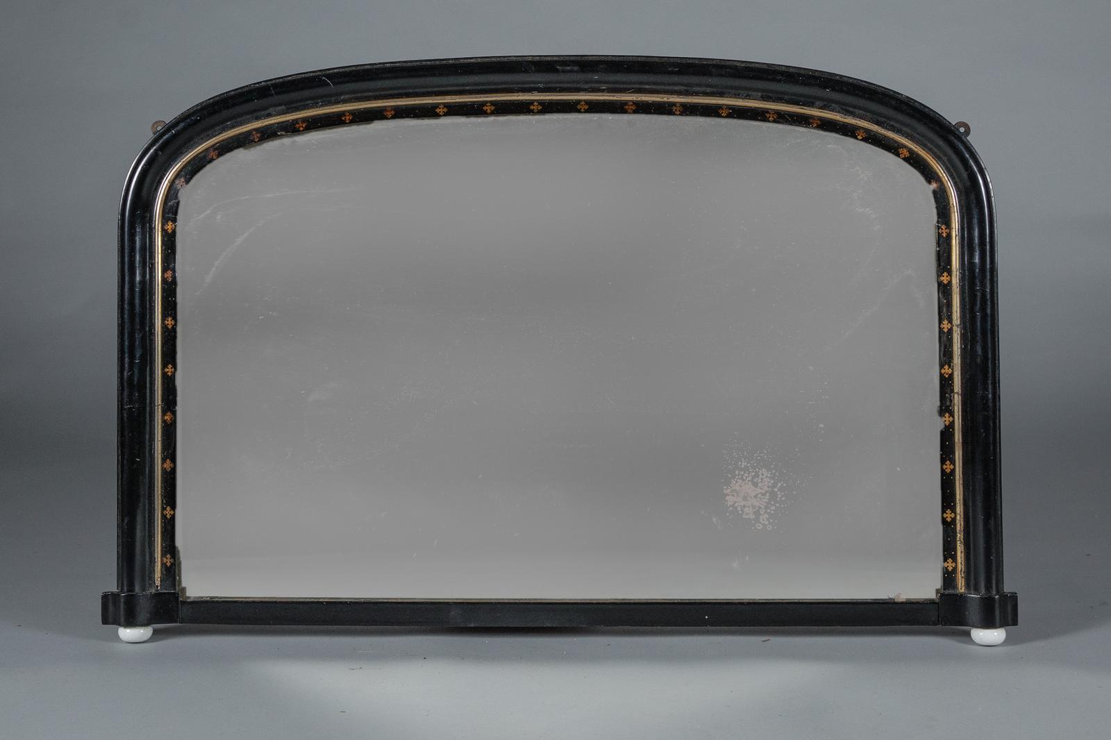 Large 19th Century Victorian English Ebonised & Parcel - Gilt Overmantle Mirror (1 of 6) Large 19th Century Victorian English Ebonised & Parcel - Gilt Overmantle Mirror (1 of 6)
