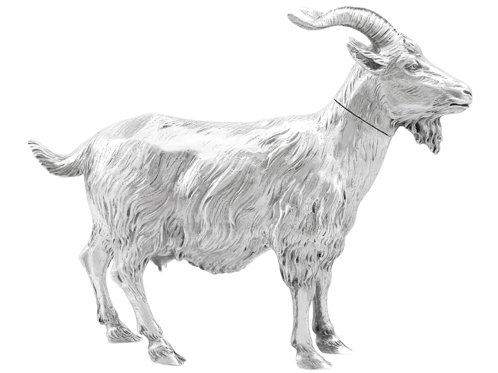 Antique German Sterling Silver Goat Sugar Box 1901 (1 of 17)