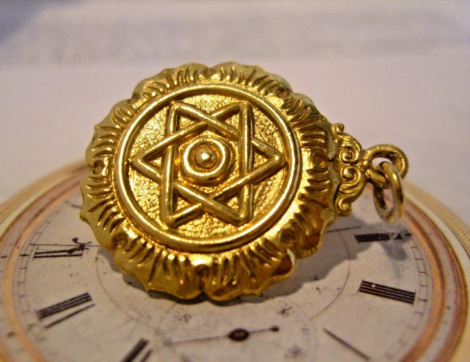 Pocket Watch Chain Fob 1920s Star Of David 12ct Gold Plated Antique Religious Fob (1 of 6) Pocket Watch Chain Fob 1920s Star Of David 12ct Gold Plated Antique Religious Fob (1 of 6)