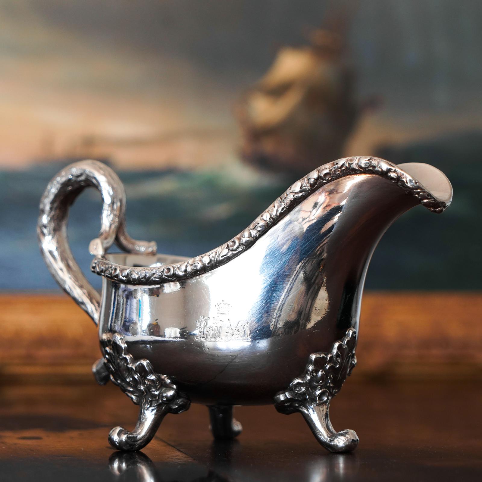 Antique Victorian Sterling Silver Naturalistic Sauce Boat with Acorn Design - London 1881 (1 of 20)