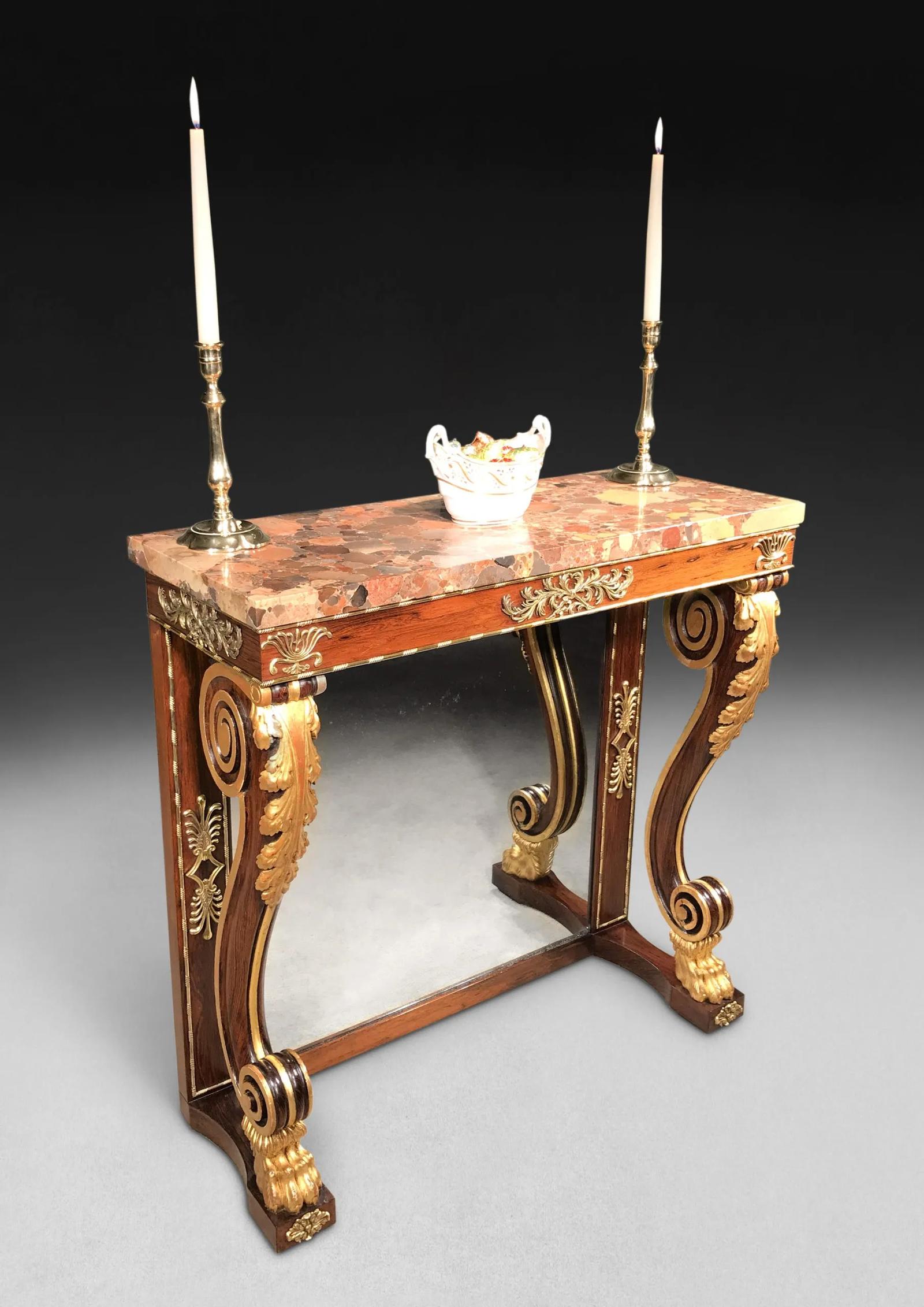 Regency Rosewood & Gilt Console Table (1 of 10)