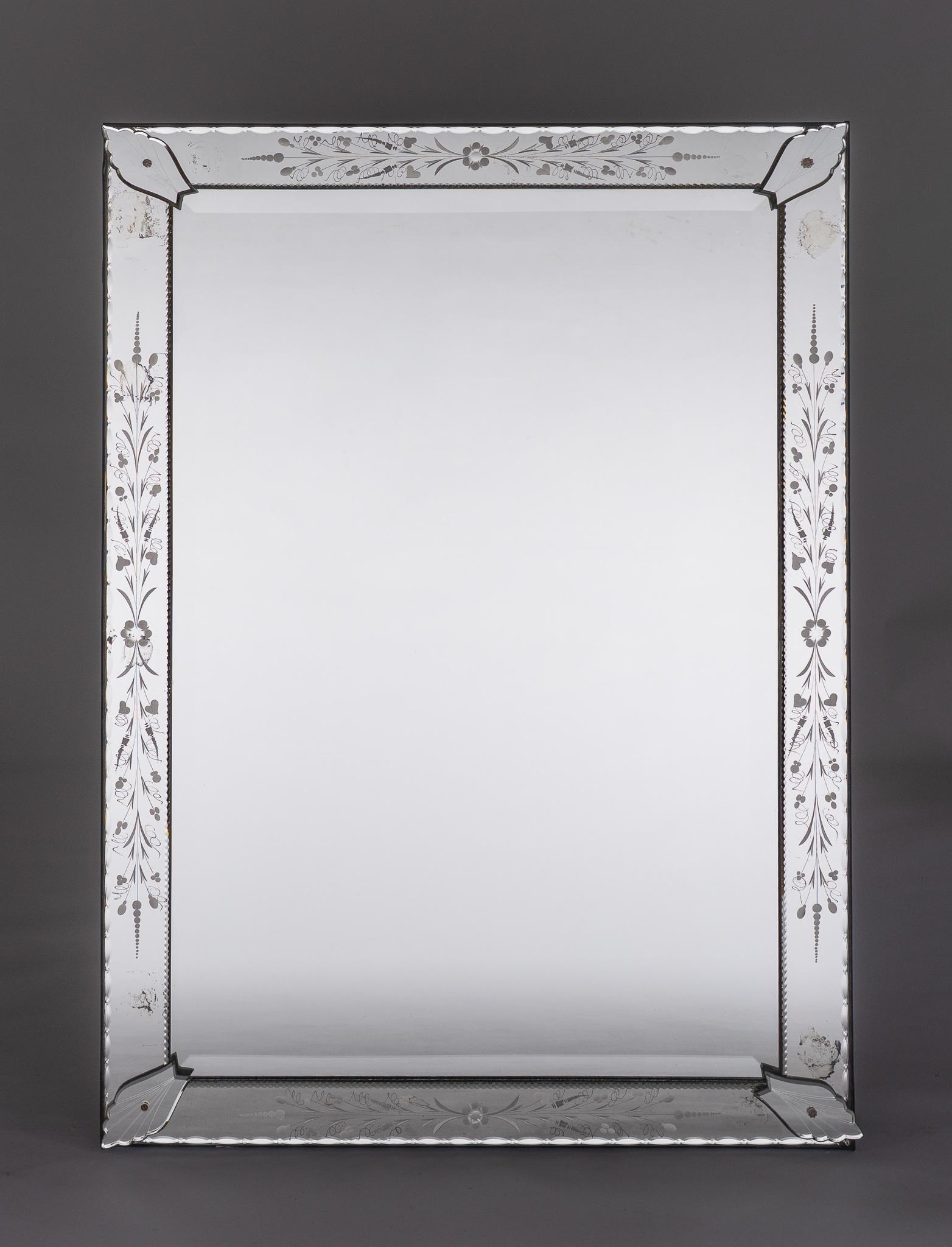Italian Venetian Glass Overmantle Mirror (1 of 10) Italian Venetian Glass Overmantle Mirror (1 of 10)