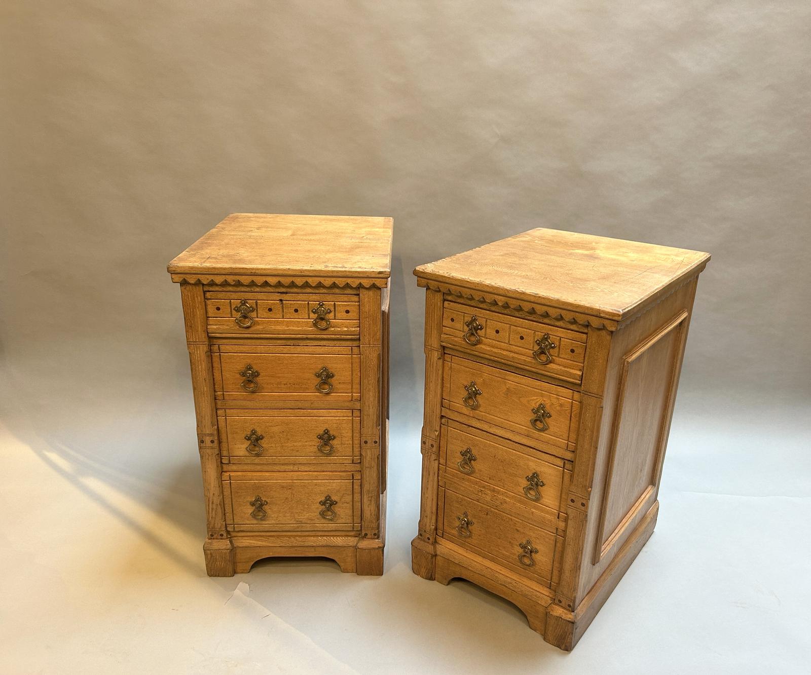 Pair of Gothic Bedside Chests of Drawers (1 of 9)
