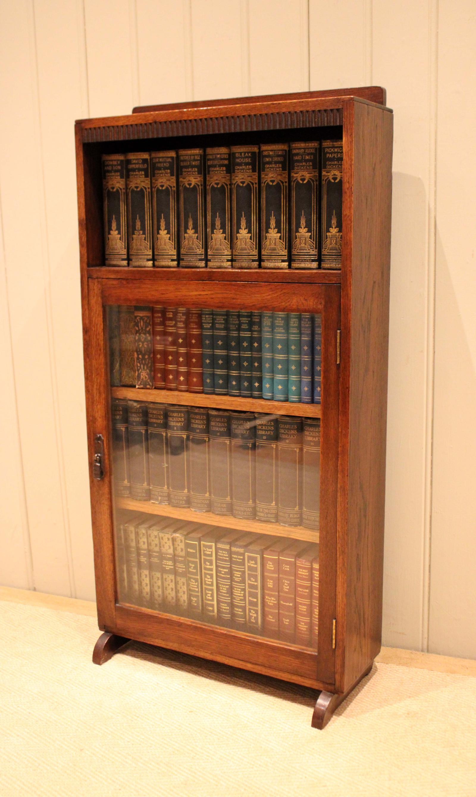 Oak Part Glazed Bookcase (1 of 12) Oak Part Glazed Bookcase (1 of 12)