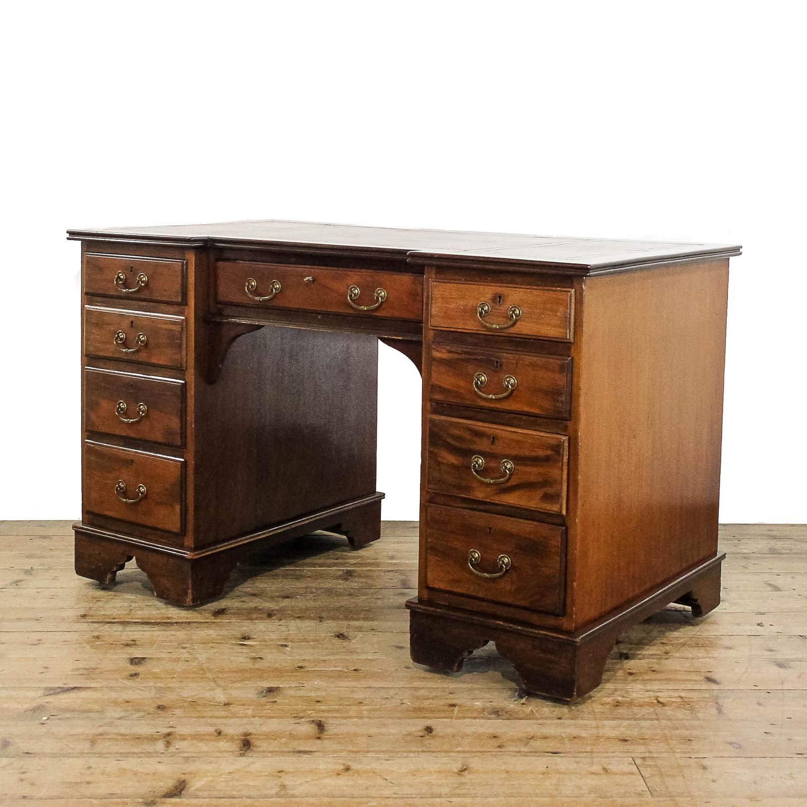 Antique Edwardian Mahogany Kneehole Desk (1 of 11) Antique Edwardian Mahogany Kneehole Desk (1 of 11)